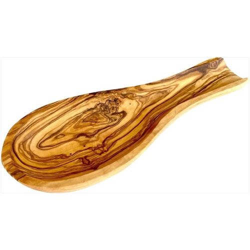 Repose-Cuillère En Bois D'olivier Sculptée Manuellement ¿ 23 X 9 Cm[Aig6122777]