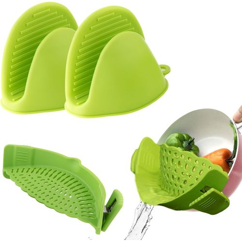 Passoire À Pâtes À Suspendre Dans Une Casserole, Une Poêle_ Passe Au Lave-Vaisselle Mini Gants De Four Aide À L'Égouttement Pour Légumes, Nouilles, Fruits, Passoire De Cuisine En S[AIG6122759]