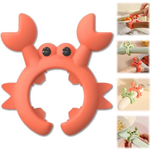 Support De Spatule En Silicone Anti-Brûlure Pour Crabe, Support À Ustensiles En Silicone Réglable, Gadget Facile Pour Cuisine, Repose-Cuillère En Silicone, Orange[Aig6124324]