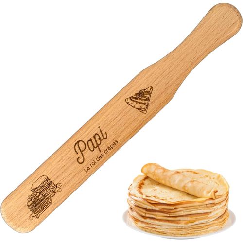 Spatule À Crêpe En Bois Papi - Idée Cadeau Papi Et Mamie - Accessoire Pâtisserie Crêpes Et Gâteaux Spatules Cuisine Crêpes - Outil Cuisine - Accessoires Crêpière Ustensiles C[Aig6122554]