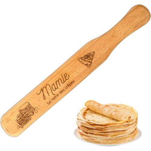 Spatule À Crêpe En Bois Mamie - Idée Cadeau Mamie Et Papi - Accessoire Pâtisserie Crêpes Et Gâteaux Spatules Cuisine Crêpes - Outil Cuisine - Accessoires Crêpière Ustensiles [Aig6122553]