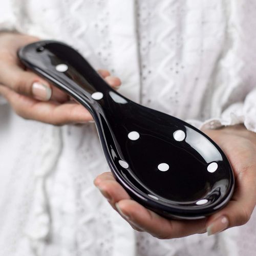 Repose-Cuillère Pour Dessus De Cuisinière, Grand Support De Cuillère En Céramique Pour Comptoir De Cuisine, Repose-Ustensiles De Cuisine Pour Comptoir, Repose-Cuillère Fait À La Ma[Aig6122817]