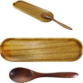 Repose Cuillère Cuisine, Cuillère De Cuisson Longue En Bois Brun Vintage Spécialement Conçu Pour Le Café Décontracté Thé Avec Cuillère En Bois[Aig6123774]