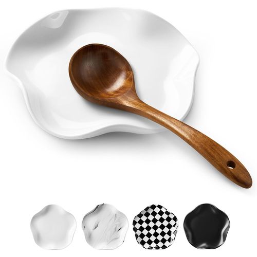 Repose-Cuillère Pour Dessus De Cuisinière, Support De Cuillère En Céramique De 14 Cm Pour Comptoir De Cuisine, Accessoires De Décoration De Cuisine Moderne Pour Ustensiles, Spatule[Aig6121413]