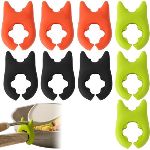 Lot De 9 Repose Cuillère Cuisine,Porte Cuillere Cuisine, Cuillère Pour Pot Clip,Clip De Pot En Silicone Pour Ranger Les Cuillères Et Spatules Après La Cuisson Pose Cuillere,Support[Aig6122277]
