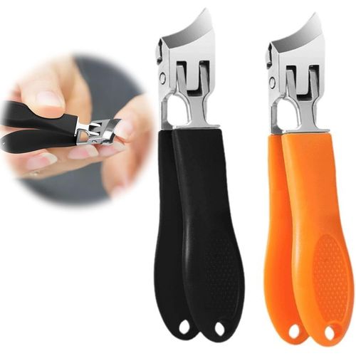 2 Pcs Coupe Ongle Pied,Coupe Ongles Coudé À Large Ouverture Pour Ongles Épais,Coupe Ongle Professionnel Pour Ongles Des Mains Et Des Pieds,Nail Clippers Set For Men Women Elde 