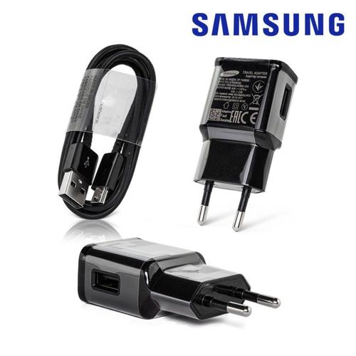 15W Original Chargeur Secteur Prise de Courant Noir Adaptateur Charge Rapide + Câble Cordon micro-USB Origine Pour Samsung Galaxy S6 S7 / Note 4 5 Note5 / Edge / Edge+ Plus