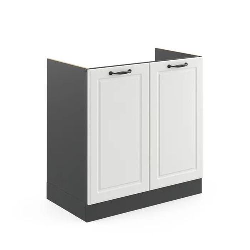 Meuble Bas Pour Évier Vicco R-Line Anthracite/Blanc Campagne 80 Cm