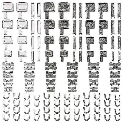 120 Pièces Glissière À Glissière En Métal, 4 Tailles Zipper Bottom Sliders Retainer Insertion Pin, Zipper Sto