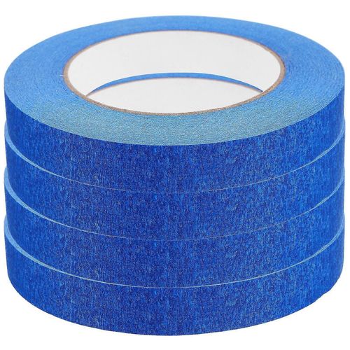 4 rouleaux de ruban de masquage ruban d'étiquetage bleu peintre ruban 50 mètres bricolage artisanat ruban autocollant
