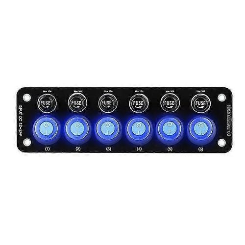 Panneau combiné d'interrupteur de voiture Panneau de commande multi-interrupteurs Panneau d'alimentation Voiture universelle RV Marine