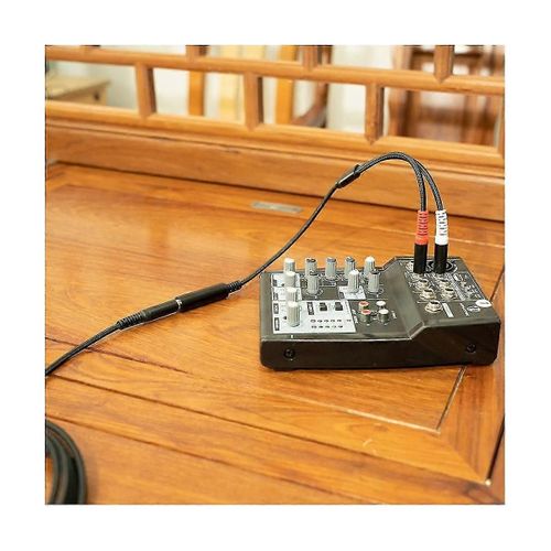 1Pcs 6.35mm 1/4 Pouce Stéréo Femelle à 2 Double 6.35mm Mono Mâle Y Splitter Câble Audio Adaptateur Câble