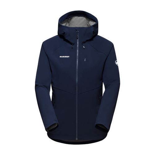 Mammut - Women's Ultimate Comfort Softshell Hooded Jacket - Veste Softshell Taille L, Bleu