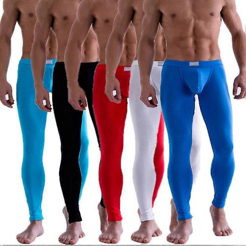 Sous-Vêtements Thermiques Pour Hommes Sous-Vêtements Extensibles Sous-Vêtements Pantalons Legging Pantalon Taille M (Blanc)
