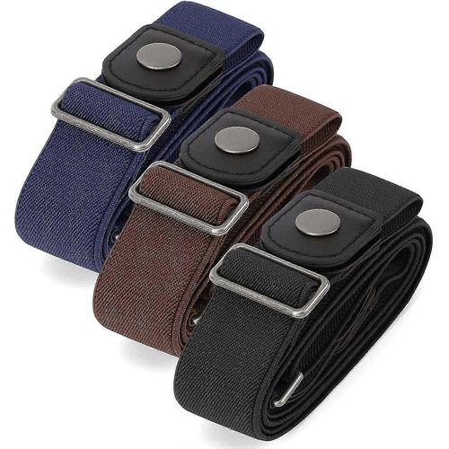 Pack De 3 Sans Boucle Ceinture Étirable Invisible Ceinture Élastique Sans Boucle