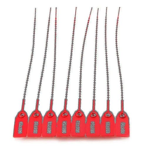 100 Tamper S, Zip Ties pour extincteurs Pull Tite Tags numérotés -loc Tie 250mm Longueur (rouge)