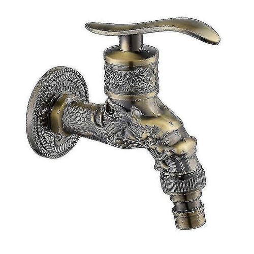 Robinet mural en laiton vintage, robinet de jardin extérieur G1 / 2 « , robinet en laiton antique, mur vintage m