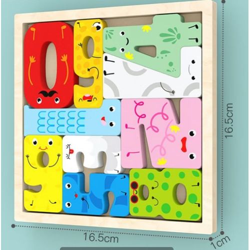 Puzzle en bois pour enfants, animaux de la ferme, puzzle en bois à emboîter pour bébé, puzzle 3D pour bébé, jouets éducatifs Montessori pour enfants de 2, 3 et 4 ans, cadeau d'anniversaire ou de Noël