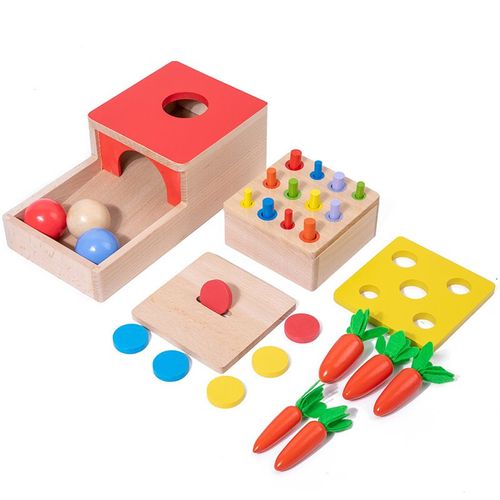 Jouets En Bois Pour Enfants De 1, 2 Et 3 Ans, Jeux De Balle Éducatifs Avec Carottes Et Pièces, Jouets Classés, Cadeaux D'anniversaire Pour Bébés De 10 À 36 Mois, Noël