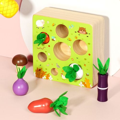 Jeu De Tri En Bois Pour La Motricité Fine, Jouet Pour Enfants De 1, 2 Et 3 Ans, Récolte À La Ferme, Puzzle En Bois, Jouets Éducatifs Et D'éveil, Cadeau Pour Enfants De 12 À 36 Mois