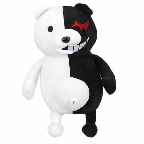 Ours en peluche noir et blanc de 43 cm, dessin animé Danganronpa Monokuma, doux et confortable