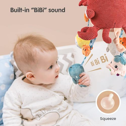Jouets Pour Bébé De 0 À 3, 6, 9 Et 12 Mois, Poussette D'activités En Peluche Et C