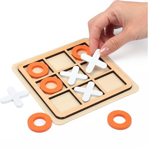 Jeu De Morpion En Bois Xo Table Toy Classic Family Kids