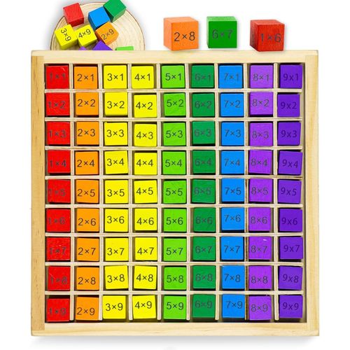 Table de multiplication en bois, jeu d'exercices mathématiques pour enfants d'âge préscolaire et primaire, jouets Montessori, cadeaux pour enfants de plus de 3 ans