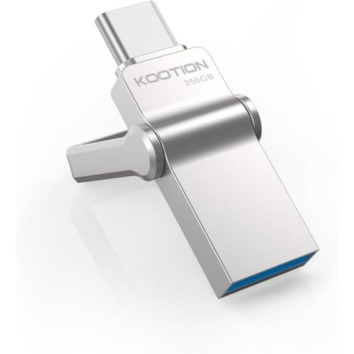 ChenQuanSarl-Clé Usb 256Go Mini Cle Usb C 3.0, Clef Usb 3.0 Otg 2 En 1 Type C, Usb Flash Drive Usb-C Memory Stick Pour Téléphone Portable Usb C Android/Pc, Argent