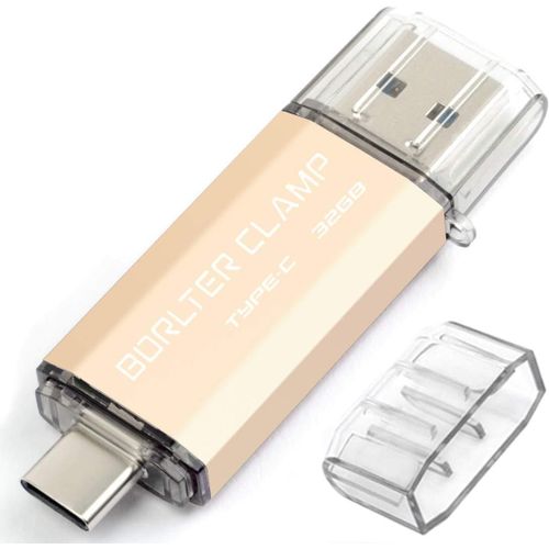 ChenQuanSarl-Clé Usb 32 Go, Dual Port Otg Usb 3.0 Mémoire Stick Aves Type C Port, U Disque Compatible Pour Smartphone Android, Tablette Et Ordinateur (Or)