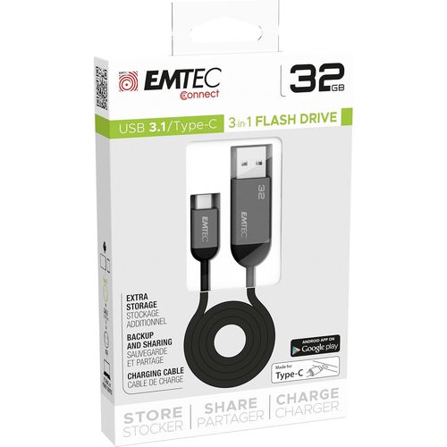 ChenQuanSarl-Gen/1 T750 C, Clé Usb 30 Otg Dual Usb-A/Type-C 32Go, Transfert Rapide Jusqu'À 70Mb/S, Compatible Smartphones Et Tablettes, Fonction De Charge, Métal, 32Go, Argenté