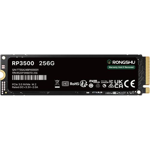 ChenQuanSarl-Ssd Nvme 256Go M.2 Pcie Gen 3×4, Vitesses De Lecture Jusqu'À 3000 Mo/S, Disque Dur Interne M.2 2280, Cache Slc Nand Tlc 3D, Compatible Avec Ordinateurs Portables Et Pc De Bureau (Rp3500)