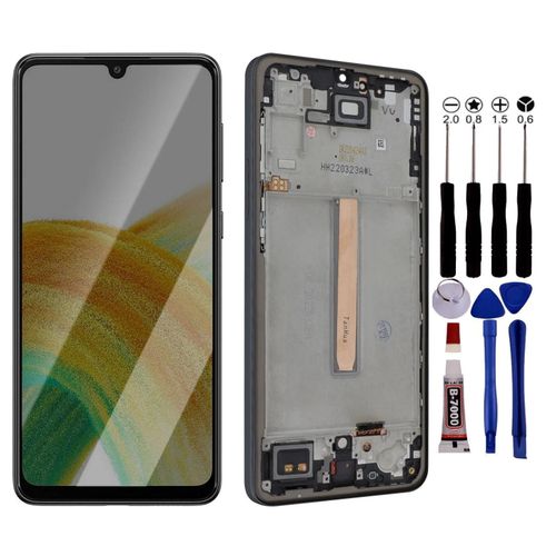 Ecran Pour Samsung Galaxy A33 5g A336 Châssis Noir Lcd - Lcd / Noir / Avec Kit Outils