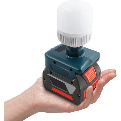 CLOUDDS_Lampe De Poche Led 12 W 1300 Lm Pour Bosch 18 V Gba Li-Ion Batterie Max 6500 K Blanc Froid Pour Une Utilisation En Extérieur,Pour Camping,Réparation De Voiture,Éclairage D'Urgence Et Chantier