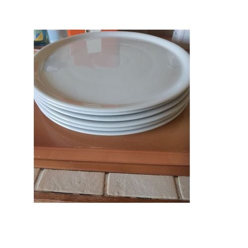 Assiettes 6 Grandes Blanc Large Vaisselle À Tarte Fromage Pizza De Service Plates 30 Cm Environ Diametre Ceramique Blanches Presentation Passe Au Micro Onde