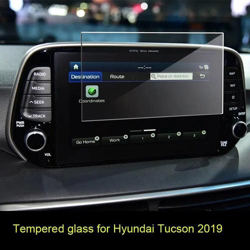 Protecteur D'écran Lcd Pour Hyundai Tucson 2019, Film Autocollant En Verre Trempé De Navigation De Voiture Pour Tableau De Bord