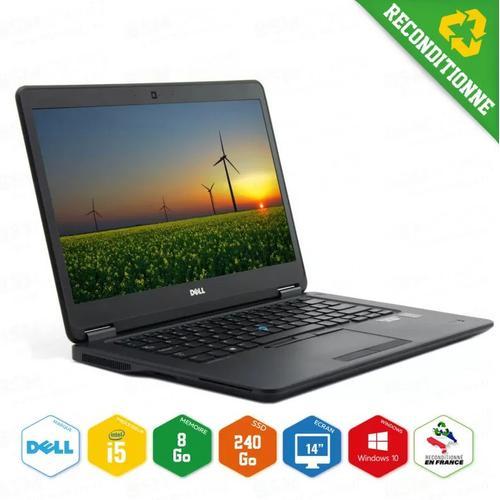 Ordinateur portable Dell Latitude E7470 i5-6ème 8Go 240SSD 14" win10Pro avec Sacoche + Clé USB 32 Go - Reconditionné