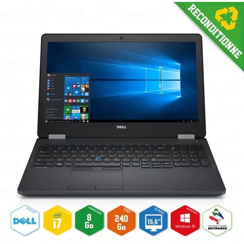 Dell Latitude E5570 - 15.6" Intel Core i7-6820HQ - 2.7 Ghz - Ram 8 Go - SSD 240 Go