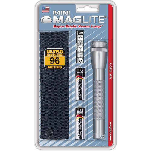 CLOUDDS_Mag-Lite M2A09H Mini-Mag Lampe De Poche Métal Gris 14,5 Cm