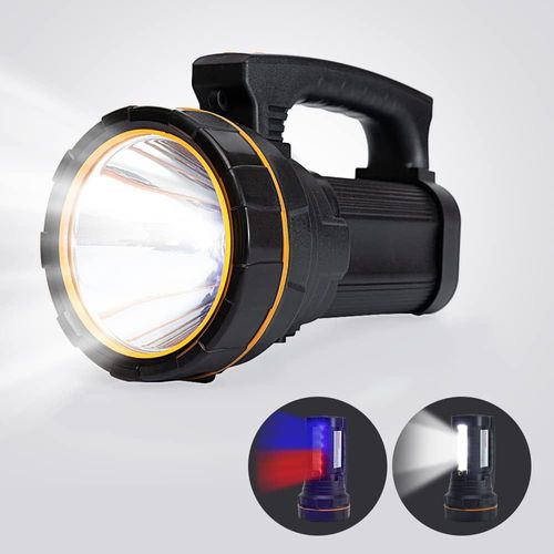 CLOUDDS_Lampe Torche Led Lampe De Poche Led Ultra Puissante Rechargeable Grande 4 Batterie 10000Mah,Grosse Piles Portable Lampe De Poche Portative Haute Puissance Longue Portée,Ménage,Extérieur