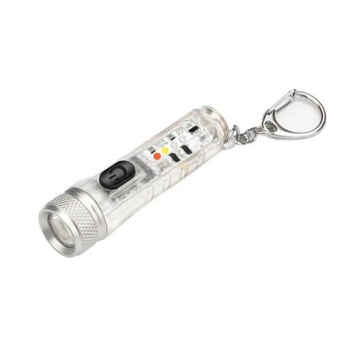Mini lampe de poche rechargeable usb, nouveau porte clés, lampe de