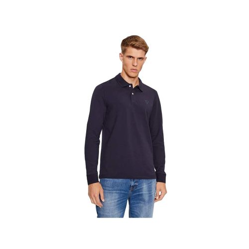 Polo Guess Classic Triangle Homme Bleu