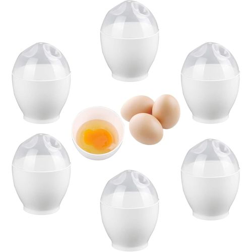 Yemaesre-6 Pièces Pocheuse Oeuf Easy Egg Cooker Pocheuses À ?ufs En Plastique Cuit Oeuf Micro Onde Poêle Pour Micro Ondesantiadhésive Réutilisables Avec Couvercle Pour Cuisiner Des ?ufs Pochés Parfai
