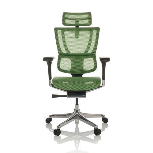 Chaise De Bureau / Fauteuil De Direction Ergohuman Slim I Tissu Maille Vert Hjh Office