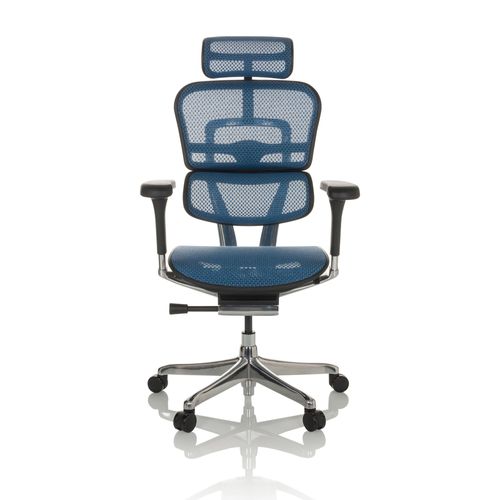 Chaise De Bureau / Fauteuil De Direction Ergohuman I Tissu Maille Gris Clair Hjh Office