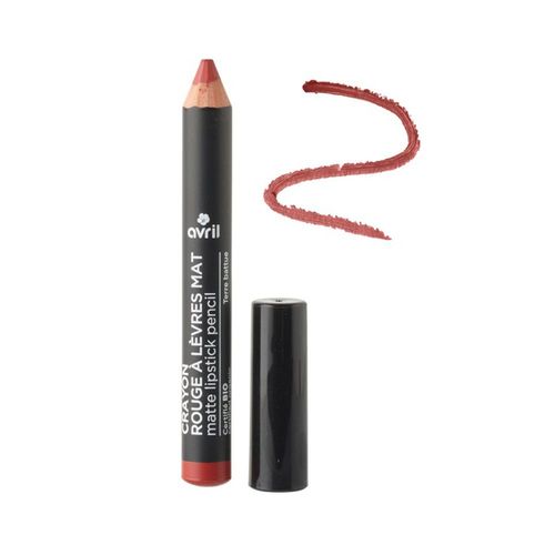 Avril - Crayon Rouge À Lèvres Mat Certifié Bio - Terre Battue 