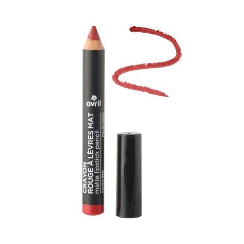 Avril - Crayon Rouge À Lèvres Mat Certifié Bio - Rouge Baiser 