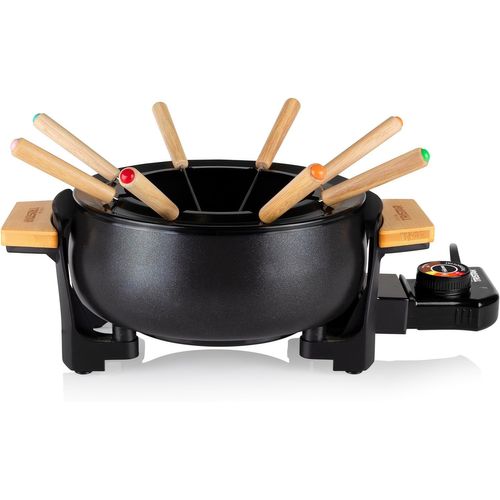 YEMAESRE-Appareil À Fondue Électrique - Pour Tous Types De Fondues - Thermostat Réglable - Pour 8 Personnes - 1,5 L - Fourchettes Incluses