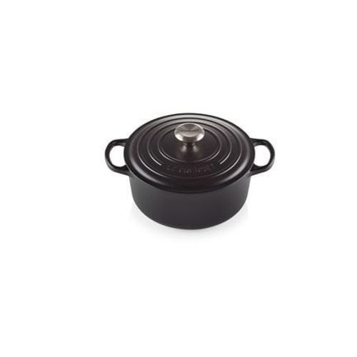 Le Creuset - Cocotte fonte Ã©maillÃ©e noir Ã22 cm 3,3 l  - Noir