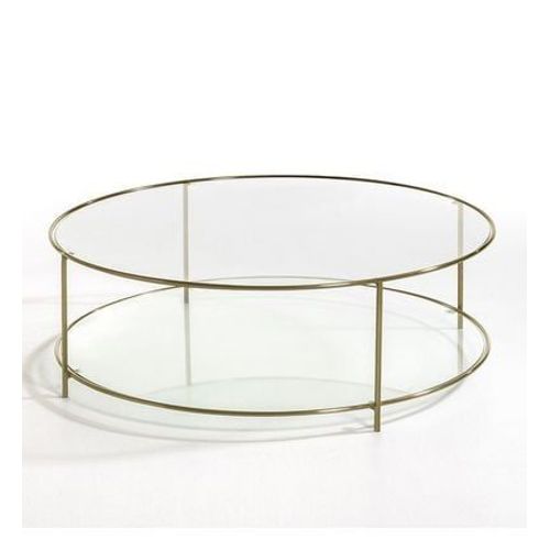 Am.Pm - Table Basse Ronde Verre Trempé, Sybil - Marron